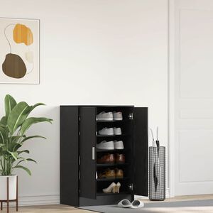 vidaXL Skosk&aring;p svart ek 60x35x92 cm konstruerat tr&auml;