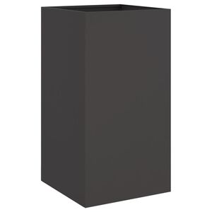 vidaXL Odlingsl&aring;da svart 42x38x75 cm kallvalsat st&aring;l
