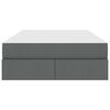 vidaXL F&ouml;rvaringss&auml;ng med madrass M&ouml;rkgr&aring; 120 x 200 cm Polyester