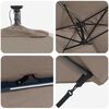 vidaXL Parasoll Taupe 294 x 200 x 270 cm Polyester och aluminium