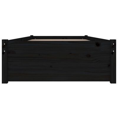 vidaXL Sängram med lådor svart 90x200 cm