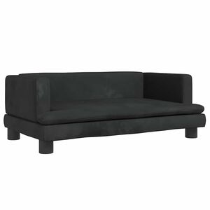 vidaXL Hundb&auml;dd svart 80x45x30 cm sammet