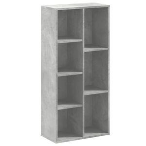vidaXL Bokhylla betonggr&aring; 50x25x105 cm konstruerat tr&auml;
