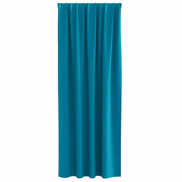 vidaXL Mörkläggningsgardiner med Ringar 2 pcs Turkos 260 x 140 cm