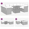 vidaXL Soffgrupp f&ouml;r tr&auml;dg&aring;rden med dynor 10 delar gr&aring; konstrotting