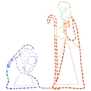 vidaXL Juldekoration Josef och Maria med 264 LEDs 40x55&38x100 cm