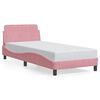 vidaXL Bed Frame with Headboard "Dover" Pink 90x190 cm Velvet