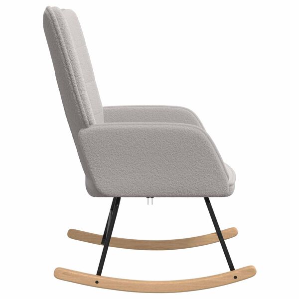 vidaXL Gungstol Ljusgr&aring; Sherpa tyg