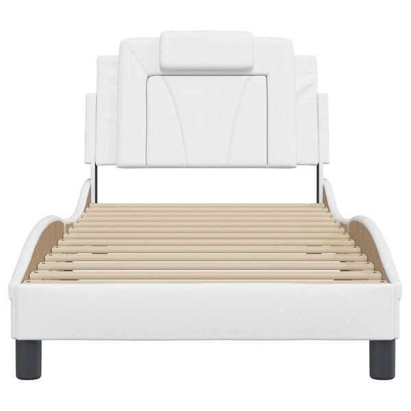 vidaXL Bed Frame "Viana" without Mattress White 80x200 cm Faux Leather
