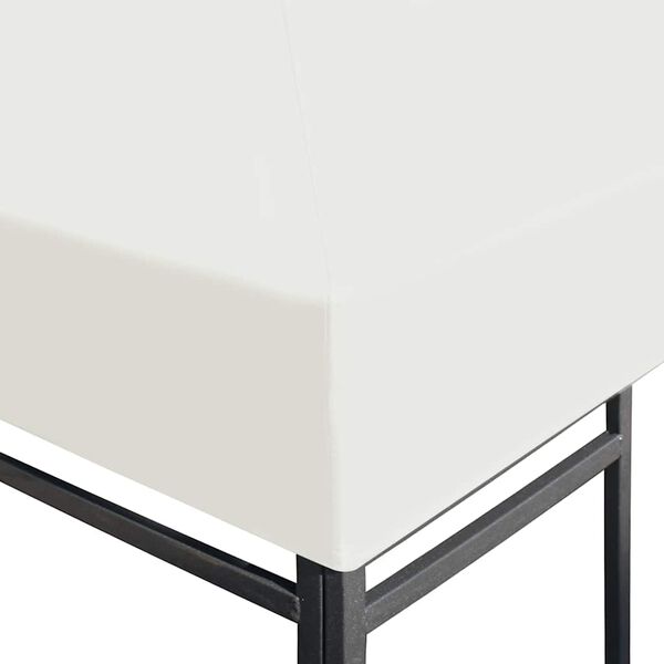vidaXL Paviljongtak 310 g/m² 3x3 m gräddvit