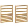 vidaXL Armst&ouml;dmodul 2 pcs Vit 59 x 4 x 73 cm Massivt Akaciatr&auml;