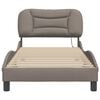 vidaXL Bed Frame with LED without Mattress "Hvar" Taupe 90x190 cm Fabric