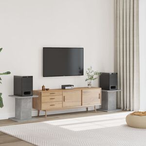 vidaXL H&ouml;gtalarst&auml;ll 2 st betonggr&aring; 30x30x40 cm konstruerat tr&auml;