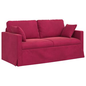 vidaXL Soffa Vinr&ouml;d 158 x 78 x 80 cm Sammet