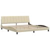 vidaXL Bed Frame without Mattress "Hanko" Cream 200x200 cm Fabric