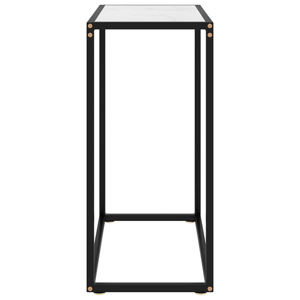 vidaXL Konsolbord vit 60x35x75 cm h&auml;rdat glas