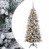 vidaXL Konstgjord julgran med julkulor 150 cm 150 LED-lampor Varmvit