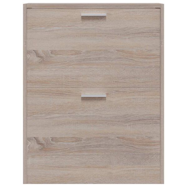 vidaXL Skosk&aring;p i tr&auml; med 2 fack eklook