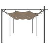 vidaXL Pergola med infällbart tak taupe 589x292x230 cm