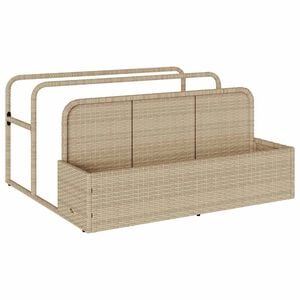 vidaXL F&ouml;rvaring vid poolen med flott&ouml;r beige 110x100x57 cm
