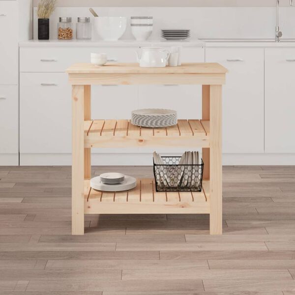 vidaXL Skob&auml;nk 78,5x50x80 cm massiv furu