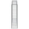 vidaXL Gabioner bågformade 30 st 200x50x160/180 cm galvaniserat järn