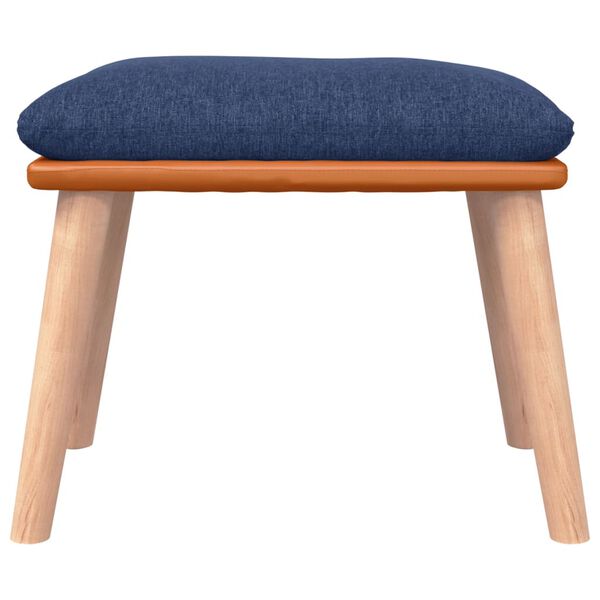 vidaXL Fotpall bl&aring; 45x29,5x35 cm tyg och konstl&auml;der