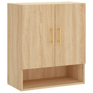 vidaXL V&auml;ggsk&aring;p sonoma-ek 60x31x70 cm konstruerat tr&auml;