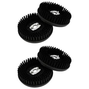 vidaXL Borsthuvud till golvpolermaskin 4 st &Oslash; 13 cm Svart PP och nylon