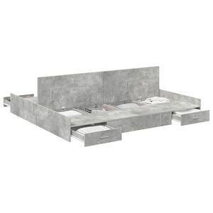 vidaXL F&ouml;rvaringss&auml;ngram Betonggr&aring; 180 x 200 cm Konstruerat tr&auml;