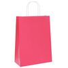 vidaXL Pappersp&aring;sar 50 st med handtag rosa 26x12x35 cm