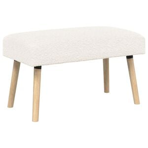 vidaXL b&auml;nk Enf&auml;rgad Gr&auml;ddvit 80 x 40 x 46 cm Boucl&eacute;