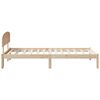 vidaXL Sängram med huvudgavel Naturfärg 90 x 190 cm Massiv furu