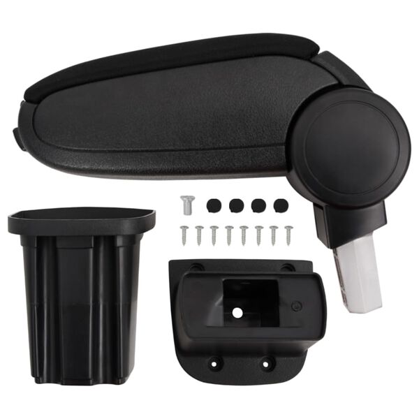 vidaXL Armst&ouml;d till bil svart 12x32x(34-50) cm ABS