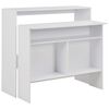 vidaXL Barbord med 2 bordsskivor vit 130x40x120 cm