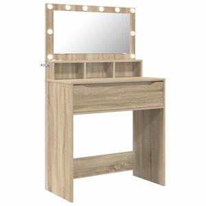 vidaXL S&auml;ngrum Smyckesbord Sonoma-ek 80 x 39,6 x 135 cm