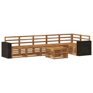 vidaXL Utomhussoffset 7 st Naturlig Polyester