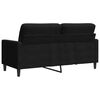 vidaXL Soffa 2-sits svart 140 cm sammet