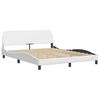 vidaXL Bed with Mattress "Zadar" White 160x200 cm Faux Leather