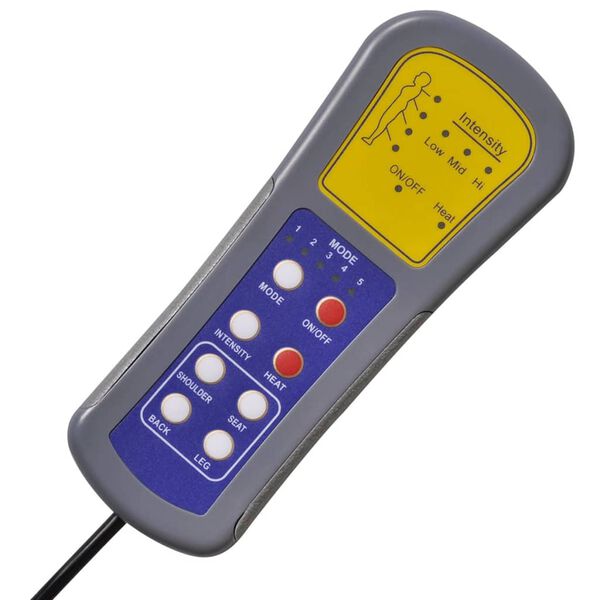 vidaXL Massagefåtölj med fotpall gräddvit konstläder