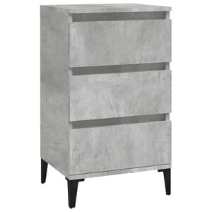vidaXL S&auml;ngbord betonggr&aring; 40x35x70 cm konstruerat tr&auml;