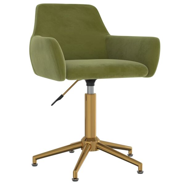 vidaXL Snurrbara matstolar 6 st ljusgr&ouml;n sammet