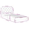 vidaXL Bed Frame with LED without Mattress Pink 90x200 cm Velvet