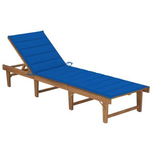 vidaXL Hopf&auml;llbar sols&auml;ng med dyna massivt akaciatr&auml;