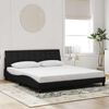 vidaXL Bed Frame without Mattress "Hanko" Black 180x200 cm Velvet