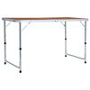 vidaXL Hopf&auml;llbart campingbord aluminium 120x60 cm