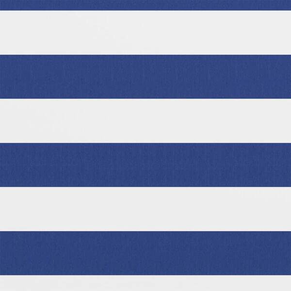 vidaXL Balkongsk&auml;rm vit och bl&aring; 75x600 cm oxfordtyg