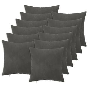 vidaXL Kasta Kudde 12 st HEERLEN M&ouml;rkgr&aring; 40 x 40 cm Sammet