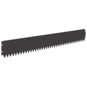 vidaXL Kant f&ouml;r gr&auml;smatta 20 pcs 103 x 15 cm St&aring;l Svart