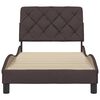 vidaXL Bed Frame without Mattress Dark Brown 80x200 cm Fabric